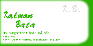 kalman bata business card