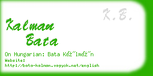 kalman bata business card